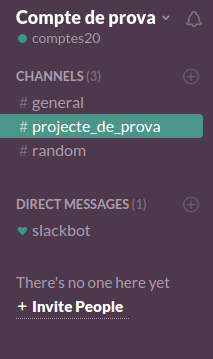 Els canals de Slack són les sales on us comunicareu amb la resta de l'equip